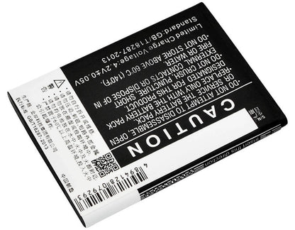 3.7V, 850mAH, Li-ion Battery fits Bbk, I18, I270, 3.145Wh