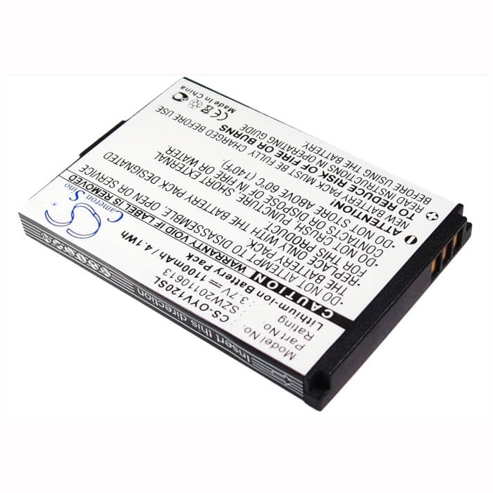 3.7V, 1100mAh, Li-ion Battery fits Olympia, 2148, Via Plus, 4.07Wh