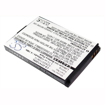 3.7V, 1100mAh, Li-ion Battery fits Olympia, 2148, Via Plus, 4.07Wh