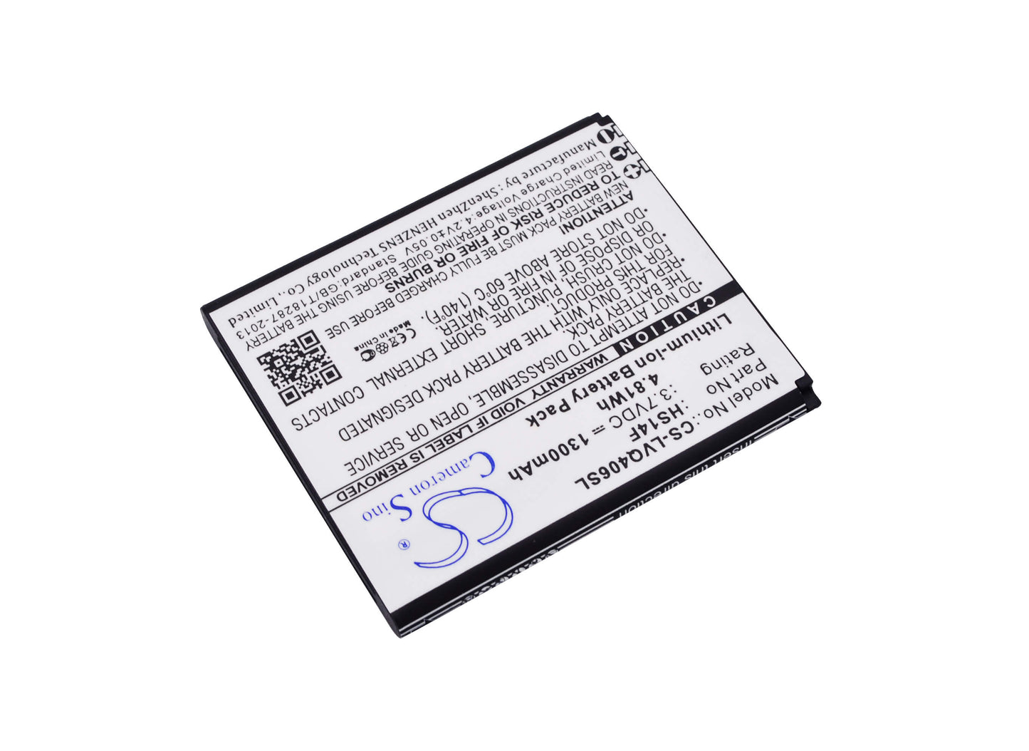3.7V, 1300mAh, Li-ion Battery fits Lava, Iris 352e, Iris 402e, 4.81Wh