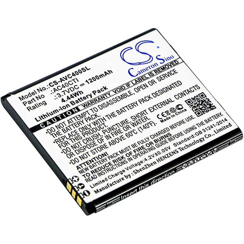 3.7V, 1200mAh, Li-ion Battery fits Archos, 40c Titanium, 4.44Wh