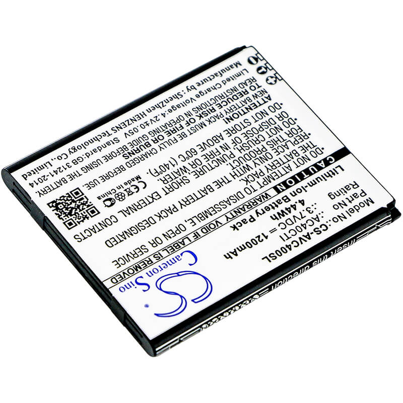 3.7V, 1200mAh, Li-ion Battery fits Archos, 40c Titanium, 4.44Wh
