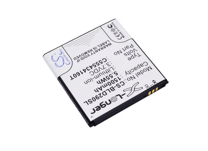 3.7V, 1500mAh, Li-ion Battery fits Blu, Amour, D290, 5.55Wh