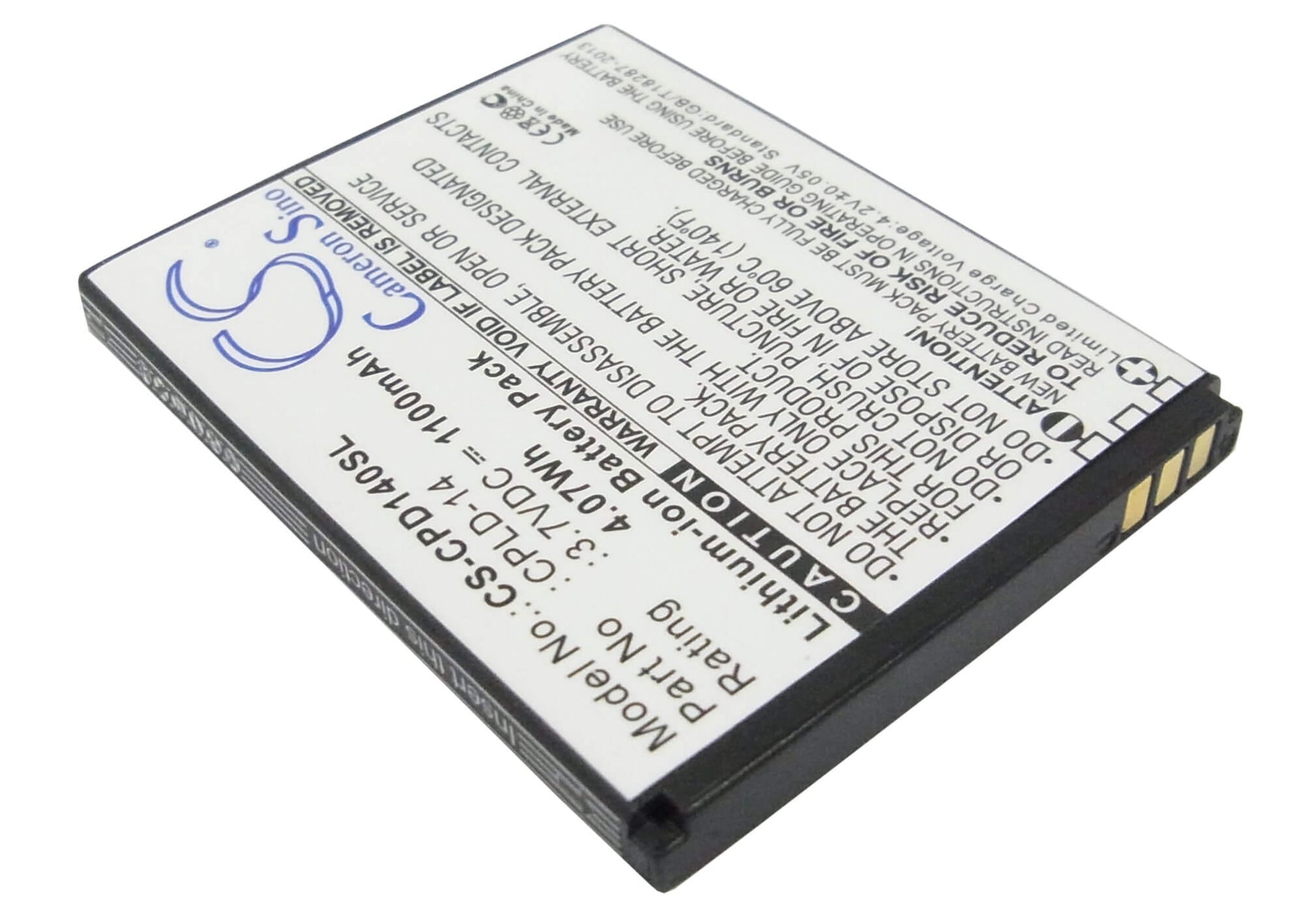 3.7V, 1100mAh, Li-ion Battery fits Coolpad, 8150d, 8150s, 4.07Wh