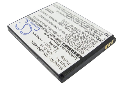 3.7V, 1100mAh, Li-ion Battery fits Coolpad, 8150d, 8150s, 4.07Wh