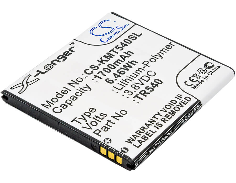 3.8V, 1700mAh, Li-Polymer Battery fits Kazam, Trooper 540, 6.46Wh