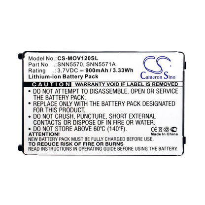 3.7V, 900mAh, Li-ion Battery fits Motorola, V120, V120c, 3.33Wh