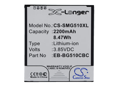 3.85V, 2200mAh, Li-ion Battery fits Samsung, Galaxy Core Max, Galaxy Core Max Duos, 8.47Wh