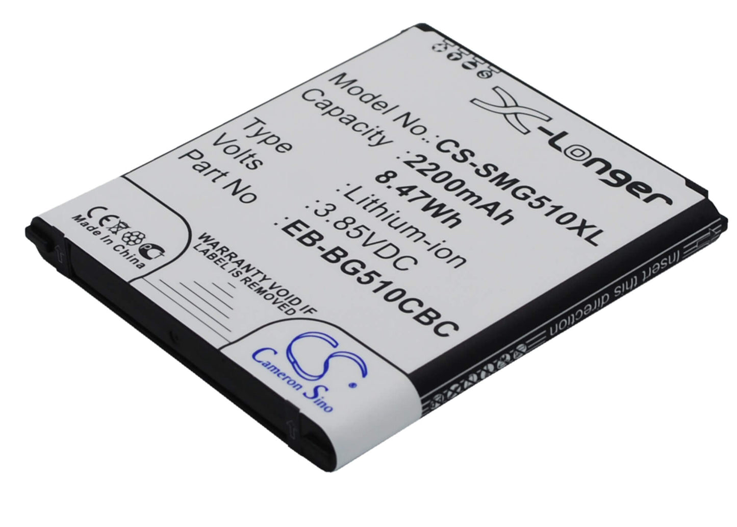 3.85V, 2200mAh, Li-ion Battery fits Samsung, Galaxy Core Max, Galaxy Core Max Duos, 8.47Wh