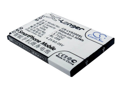 3.7V, 950mAh, Li-ion Battery fits Lenovo, A307, A320, 3.515Wh