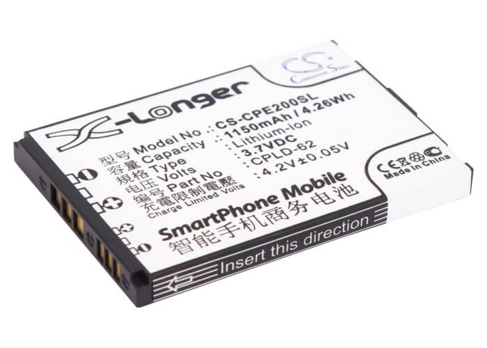 3.7V, 1150mAh, Li-ion Battery fits Coolpad, 5800, D280, 4.255Wh