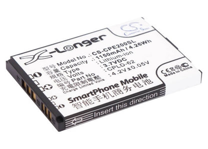 3.7V, 1150mAh, Li-ion Battery fits Coolpad, 5800, D280, 4.255Wh
