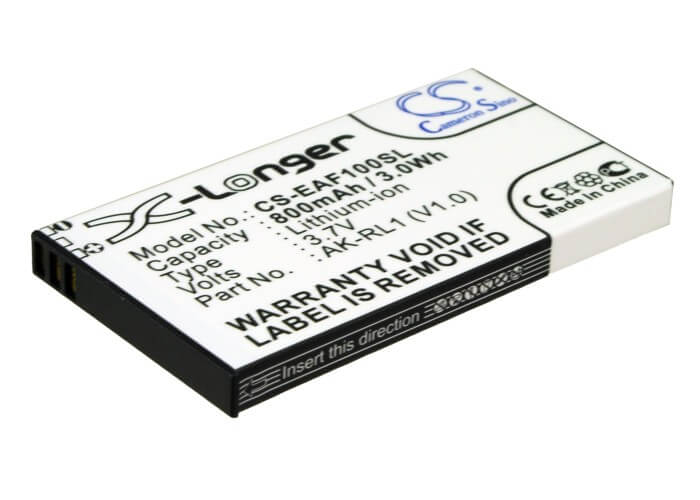 3.7V, 800mAh, Li-ion Battery fits Emporia, Rl1, Vf1c, 2.96Wh