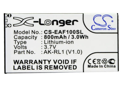 3.7V, 800mAh, Li-ion Battery fits Emporia, Rl1, Vf1c, 2.96Wh