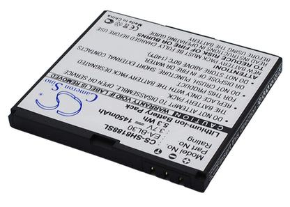 3.7V, 1450mAh, Li-ion Battery fits Sharp, Sh8188u, 5.365Wh