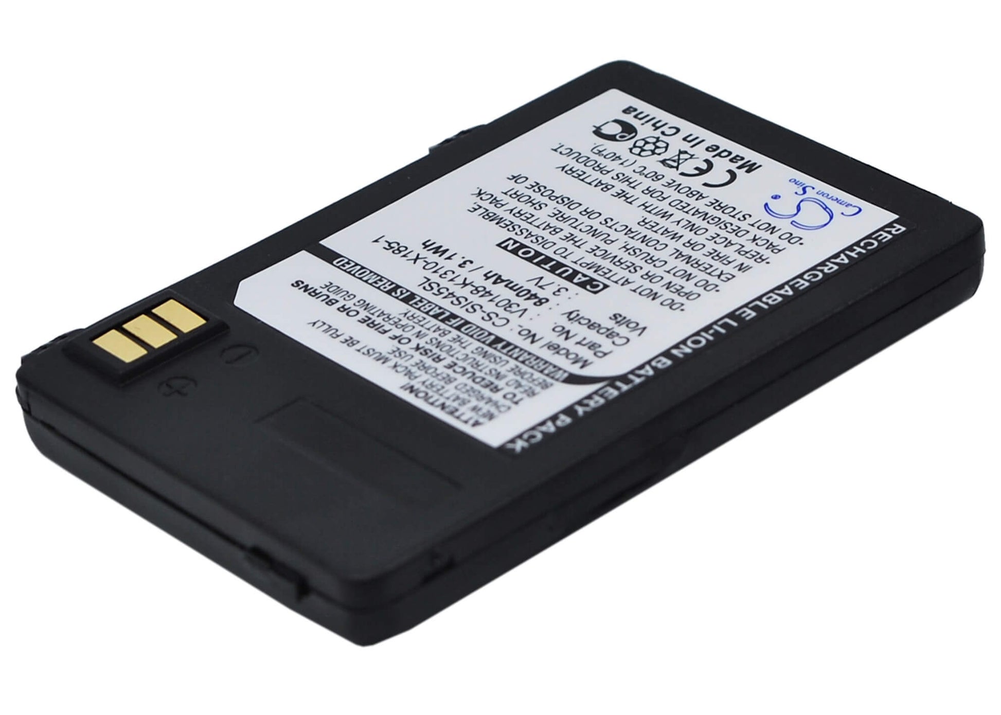 3.7V, 840mAh, Li-ion Battery fits Siemens, 3618, 6618, 3.108Wh