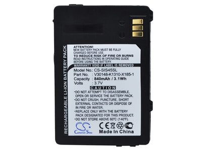 3.7V, 840mAh, Li-ion Battery fits Siemens, 3618, 6618, 3.108Wh