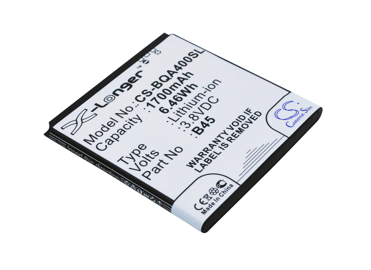3.8V, 1700mAh, Li-Polymer Battery fits Malata, I10, 6.46Wh