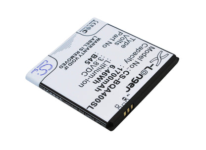 3.8V, 1700mAh, Li-Polymer Battery fits Malata, I10, 6.46Wh