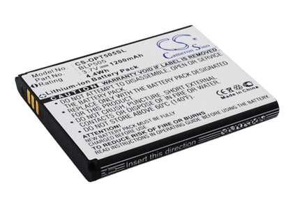 3.7V, 1200mAh, Li-ion Battery fits Oppo, T9, 4.44Wh