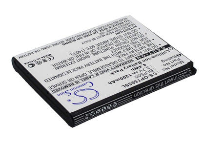 3.7V, 1200mAh, Li-ion Battery fits Oppo, T9, 4.44Wh