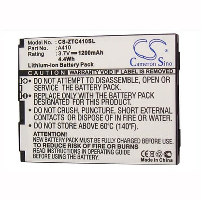 3.7V, 1200mAh, Li-ion Battery fits Cricket, A410, Calcomp A410, 4.44Wh