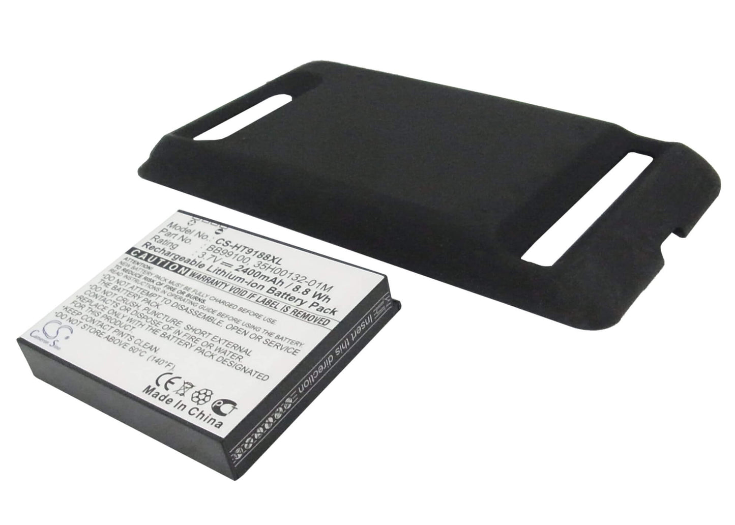 3.7V, 2400mAh, Li-ion Battery fits Htc, T9188, Tianxi Huashan, 8.88Wh