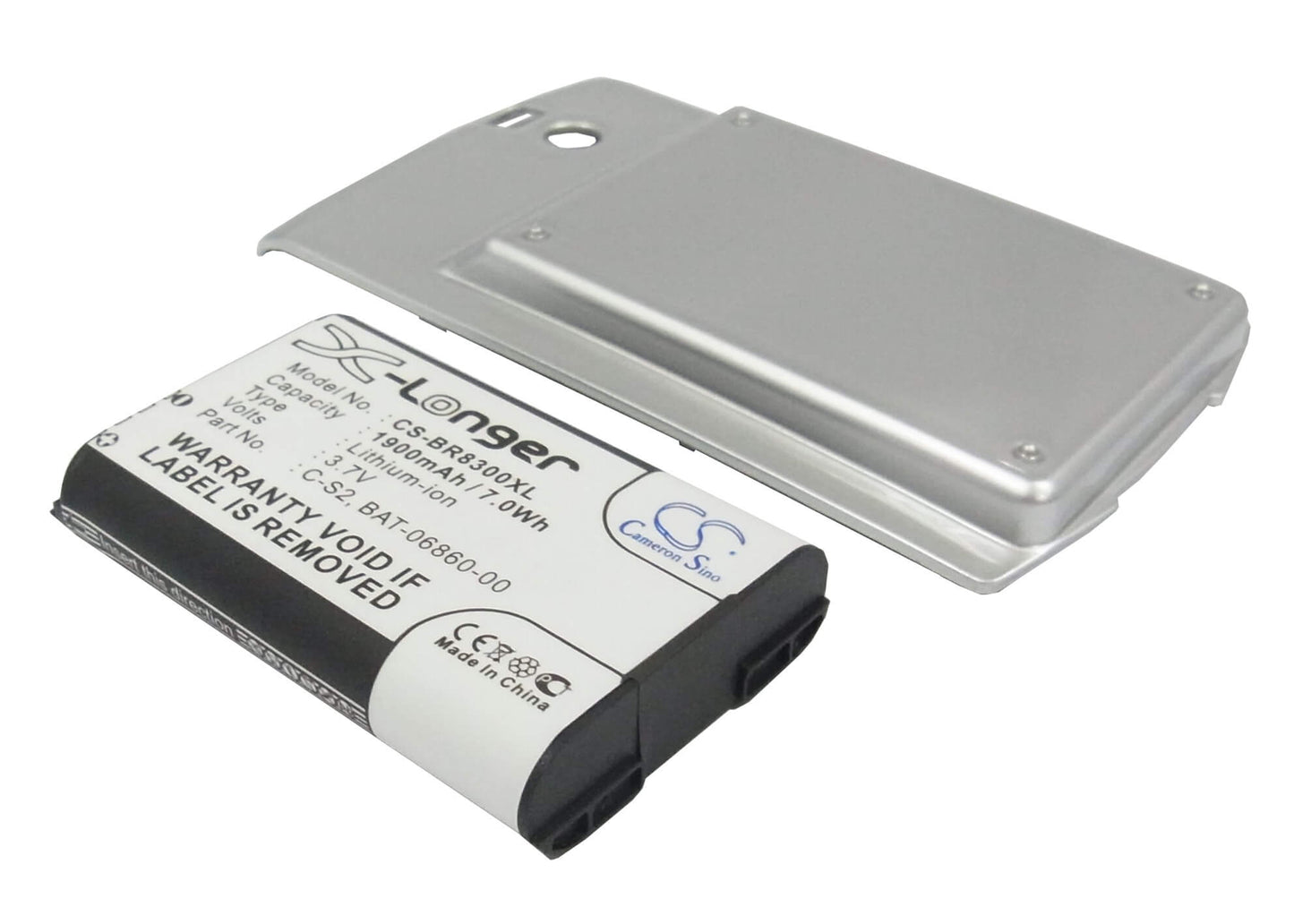 3.7V, 1900mAh, Li-ion Battery fits Blackberry, Curve 8300, Curve 8310, 7.03Wh