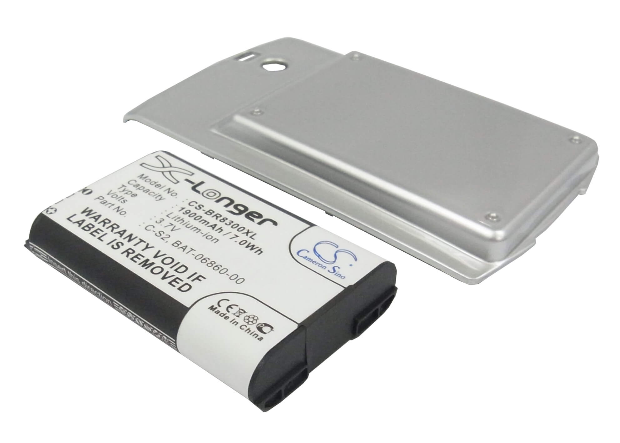 3.7V, 1900mAh, Li-ion Battery fits Blackberry, Curve 8300, Curve 8310, 7.03Wh