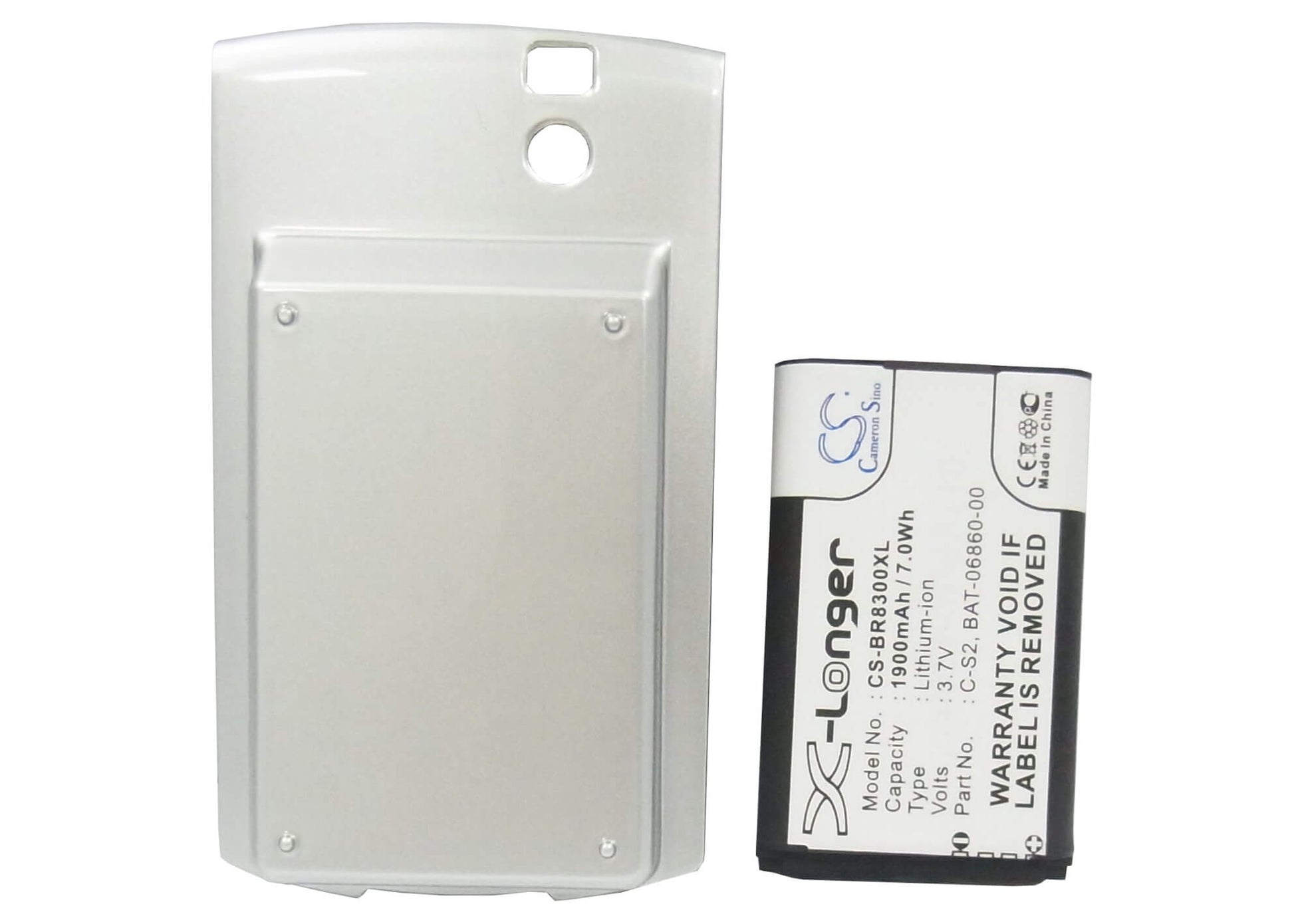 3.7V, 1900mAh, Li-ion Battery fits Blackberry, Curve 8300, Curve 8310, 7.03Wh