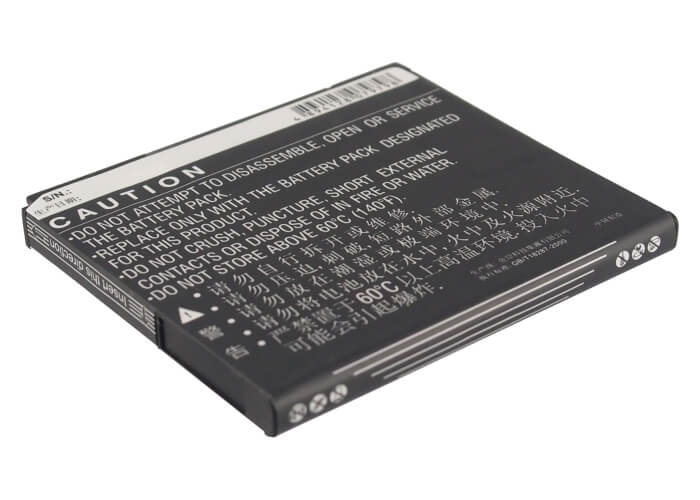 3.7V, 1600mAh, Li-ion Battery fits Htc, C110e, G20, 5.92Wh