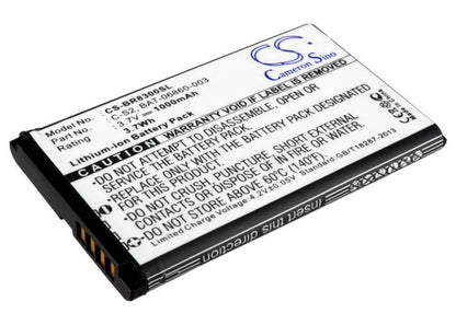 3.7V, 1000mAh, Li-ion Battery fits Blackberry, Aries, Curve 3g, 3.7Wh
