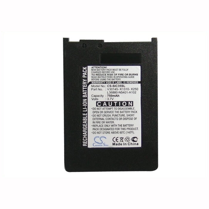 3.7V, 750mAh, Li-ion Battery fits Siemens, 3506, 3508, 2.775Wh