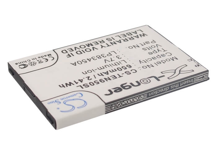 3.7V, 650mAh, Li-Polymer Battery fits Telefunken, Eurofon T95, T95, 2.405Wh