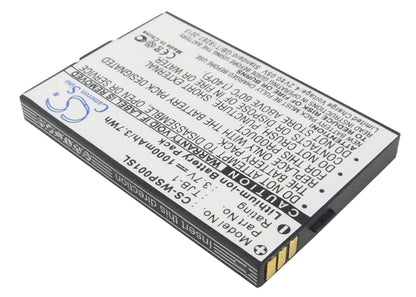 3.7V, 1000mAh, Li-ion Battery fits Swissvoice, Mp01, 3.7Wh