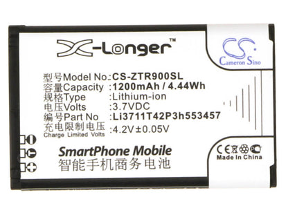 3.7V, 1200mAh, Li-ion Battery fits Telstra, R90 Tough, Racer X850, 4.44Wh