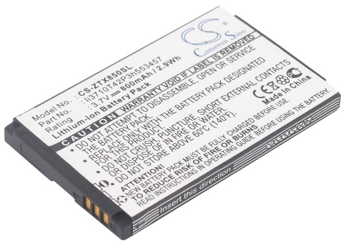 3.7V, 800mAh, Li-ion Battery fits Vodafone, 255, Vf255, 2.96Wh