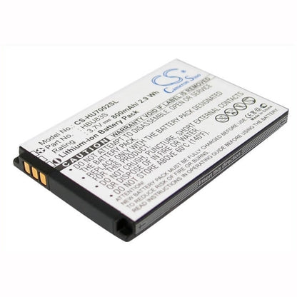 3.7V, 800mAh, Li-ion Battery fits Huawei, A608, C2008, 2.96Wh