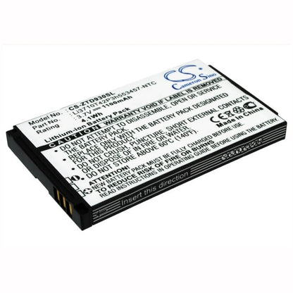 3.7V, 1100mAh, Li-ion Battery fits Zte, Chorus, D930, 4.07Wh
