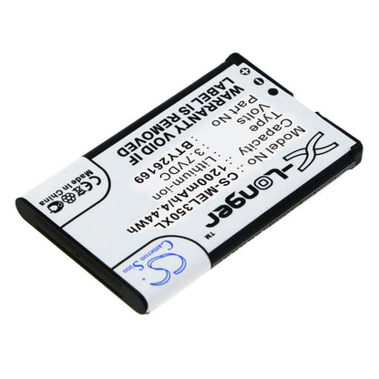 3.7V, 1200mAh, Li-ion Battery fits Elson, El350, El350 Dual, 4.44Wh