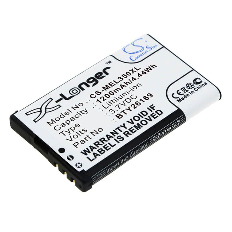 3.7V, 1200mAh, Li-ion Battery fits Mobistel, El350, El350 Dual, 4.44Wh