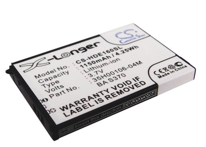 3.7V, 1150mAh, Li-ion Battery fits Htc, Dream, Dream 100, 4.255Wh