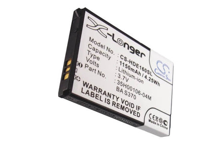3.7V, 1150mAh, Li-ion Battery fits T-mobile, G1, 4.255Wh