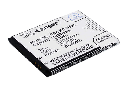 3.7V, 1000mAh, Li-ion Battery fits Lg, C395, C395c, 3.7Wh