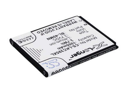 3.7V, 1000mAh, Li-ion Battery fits Lg, C395, C395c, 3.7Wh