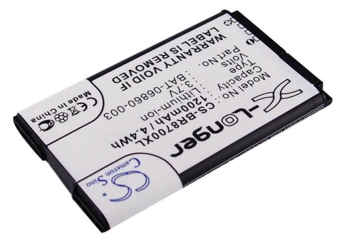 3.7V, 1200mAh, Li-ion Battery fits Blackberry, 8700, 8700c, 4.44Wh