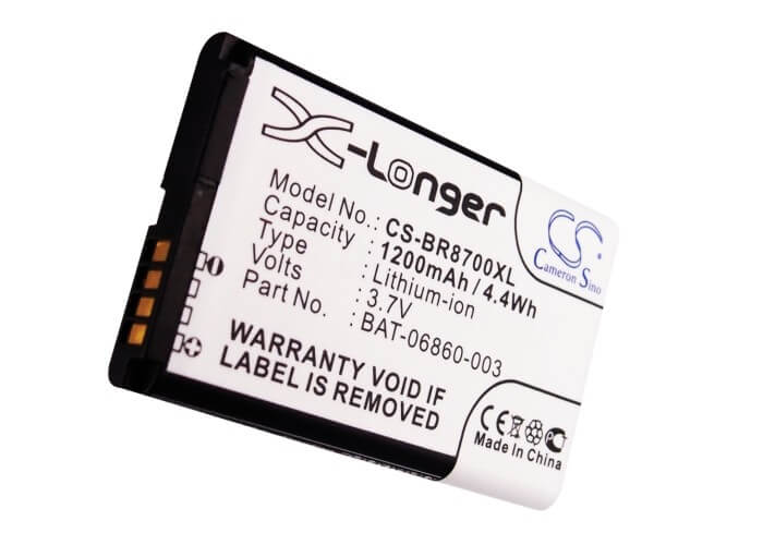 3.7V, 1200mAh, Li-ion Battery fits Blackberry, 8700, 8700c, 4.44Wh