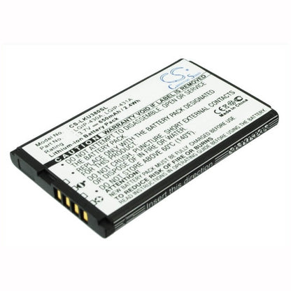 3.7V, 650mAh, Li-ion Battery fits Lg, 100c, 220c, 2.405Wh