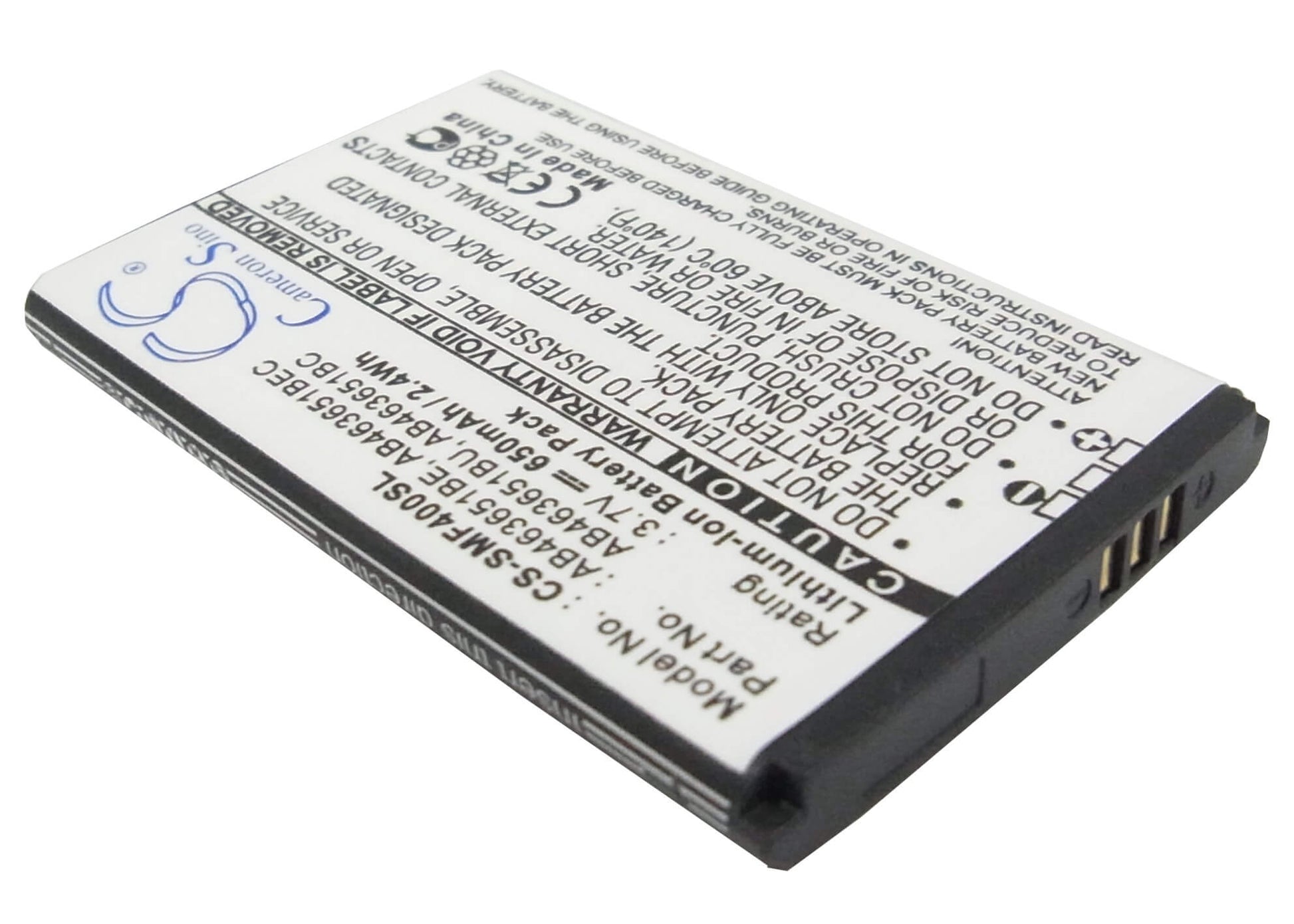 3.7V, 650mAh, Li-ion Battery fits Samsung, Blade, Chart, 2.405Wh