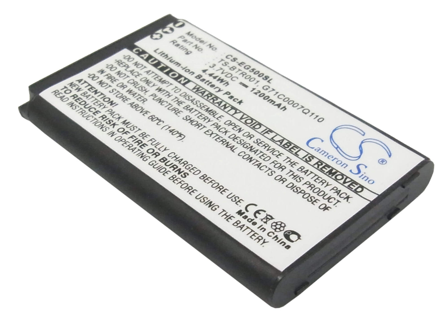 3.7V, 1200mAh, Li-ion Battery fits Toshiba, Portege G500, 4.44Wh